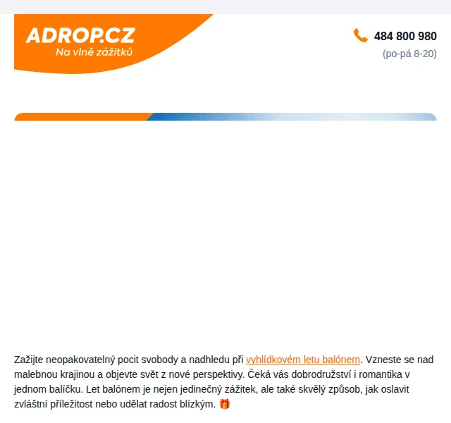 Adrop: Let balónem od 2 890 Kč – červenec 2026 | Nuslet.cz