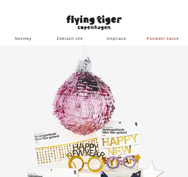 Flying Tiger Copenhagen: Silvestrovské hry, dekorace a oblečení – červenec 2026 | Nuslet.cz