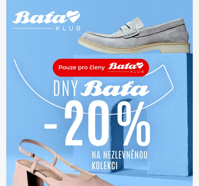 Baťa: Sleva 20 % na Baťa Dny – červenec 2026 | Nuslet.cz