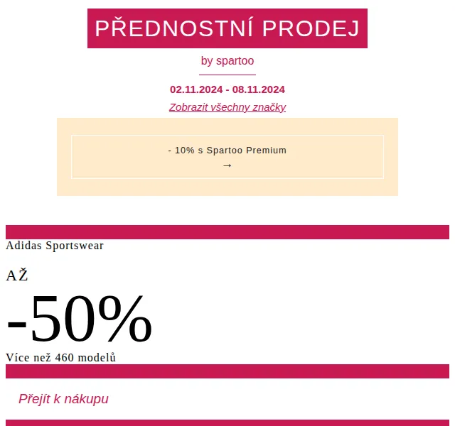 Spartoo: Až -50 % na Adidas, Guess, Puma, Michael Kors a Ralph Lauren – červen 2026 | Nuslet.cz