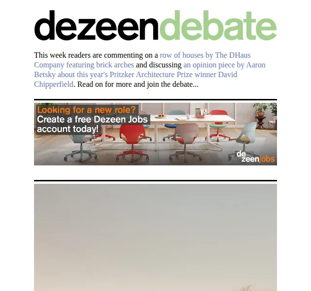 Dezeen Daily: Diskuse o architektuře – červenec 2026 | Nuslet.cz