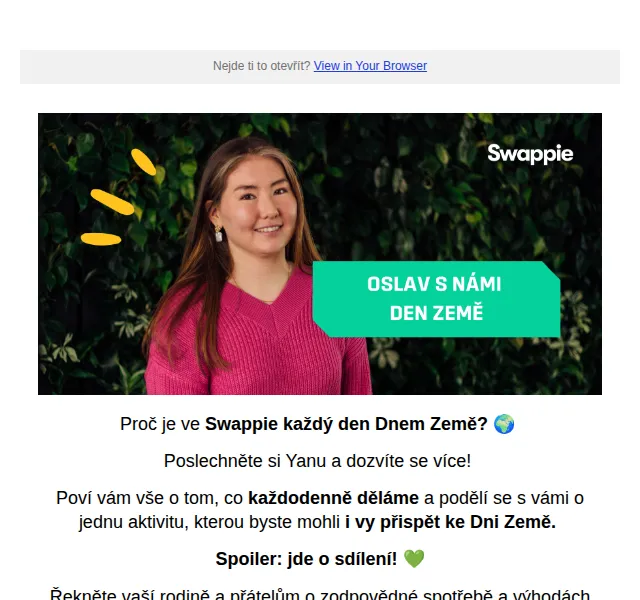 Swappie: Jednoduchý způsob, jak přispět ke Dni Země – červen 2026 | Nuslet.cz