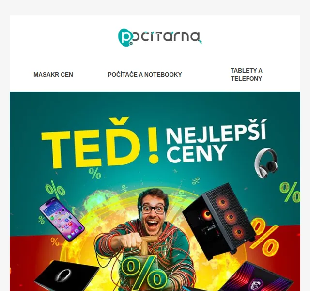 Počítárna: Slevy až 50 % na notebooky, PC – červen 2026