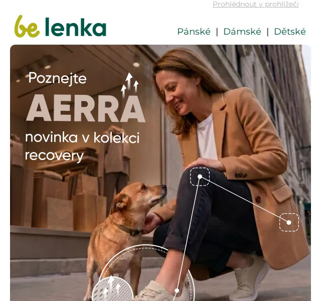 Be Lenka: Nové boty Aerra Recovery – iunie 2026 | Nuslet.cz
