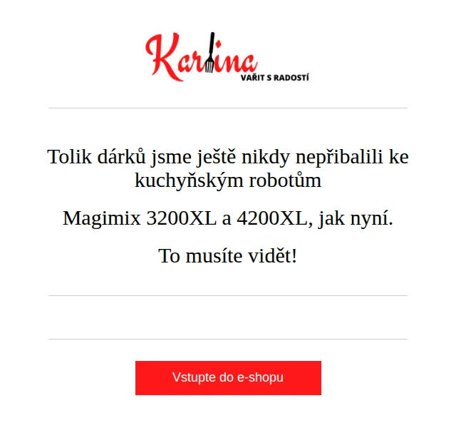 Karlina: kuchyňské roboty Magimix + 5% kód – červen 2026 | Nuslet.cz