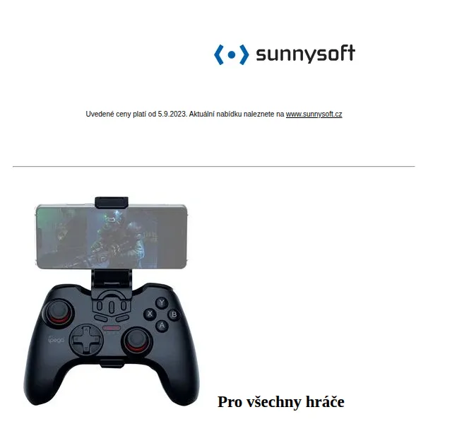 Sunnysoft: Plníme sklady – herní ovladač Ipega, Amazfit T-Rex – červenec 2026 | Nuslet.cz
