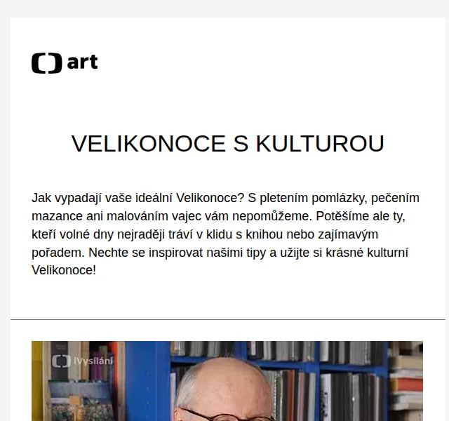 Web ČT art: Kulturní inspirace na Velikonoce – duben 2026 | Nuslet.cz