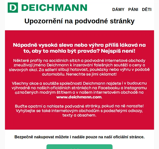 DEICHMANN: Bezpečný nákup – červenec 2026 | Nuslet.cz