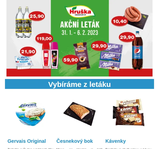 Váš HRUŠKA tým: Gervais, česnekový bok, Kávenky – červen 2026 | Nuslet.cz