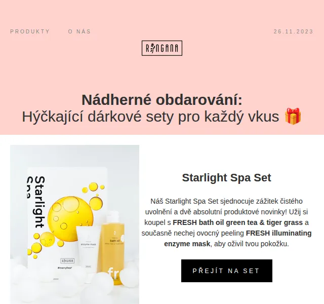 RINGANA: Exkluzivní vánoční sety a -20% na CAPS pump – červenec 2026 | Nuslet.cz
