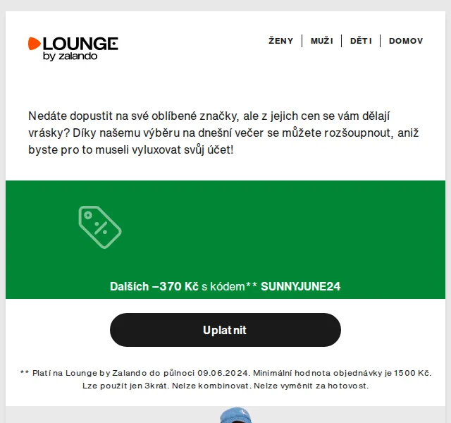 Lounge by Zalando: sleva 370 Kč na Calvin Klein a Guess – červenec 2026 | Nuslet.cz