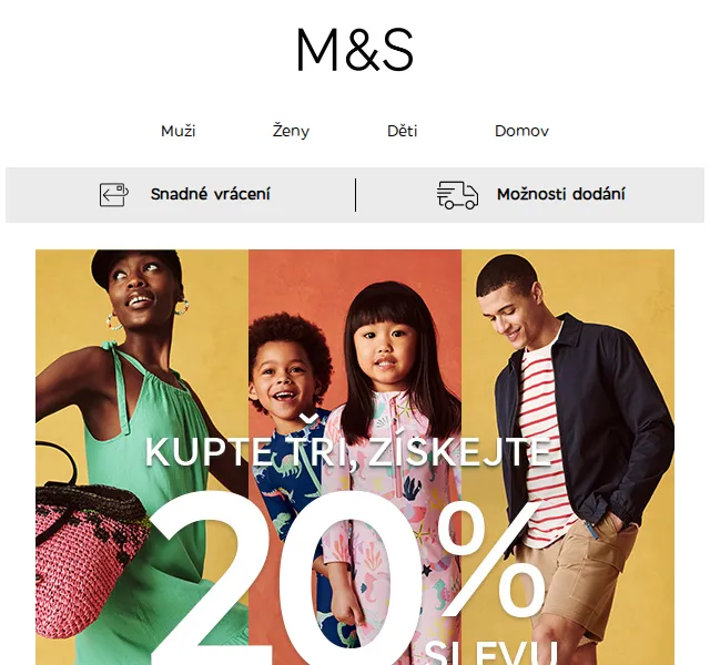 Marks and Spencer: 20% sleva na letní styl – červen 2026 | Nuslet.cz