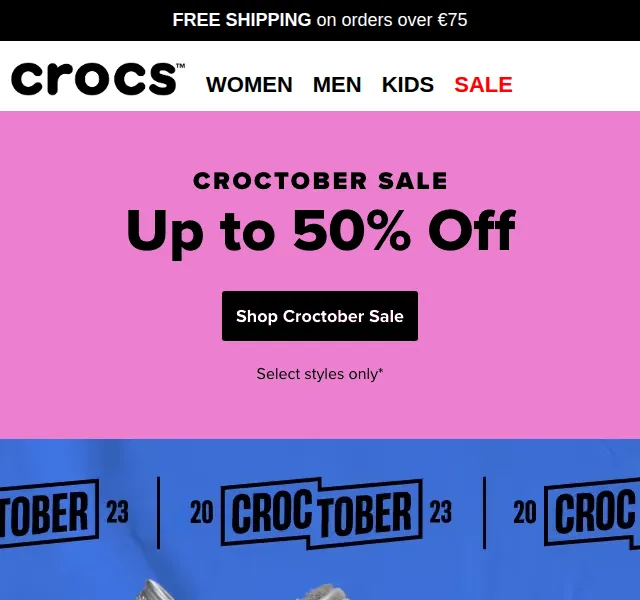 Crocs: Sleva až 50 % v Croctober Sale – říjen 2023 | Nuslet.cz