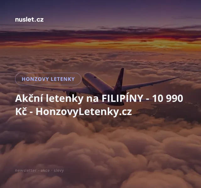Honzovy letenky: Filipíny od 10 990 Kč – srpen 2026