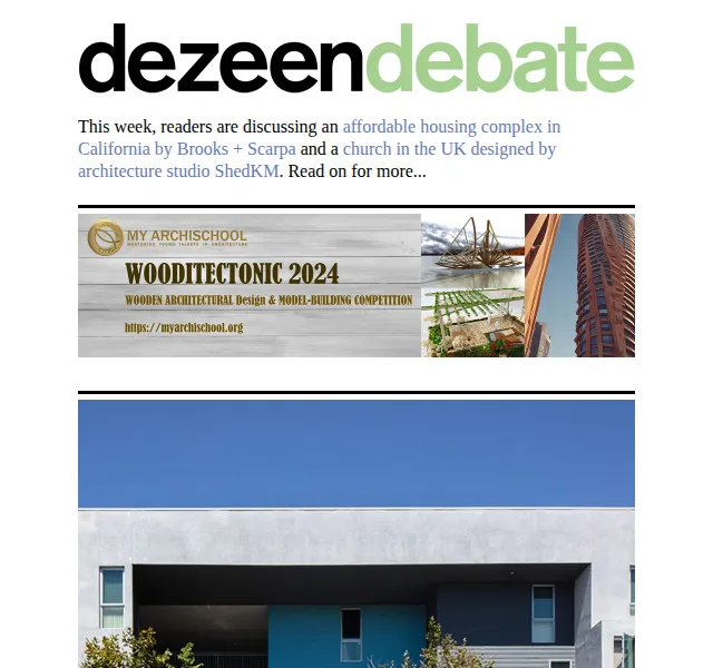 Dezeen Daily: Diskuze o architektuře – červenec 2026 | Nuslet.cz