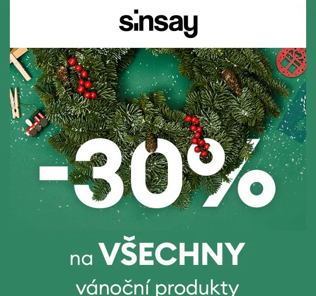 Sinsay: -30% na celou vánoční kolekci – červenec 2026 | Nuslet.cz