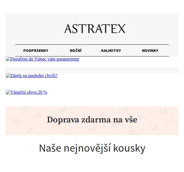Astratex: Poslední šance na dárky s 20% slevou – červen 2026 | Nuslet.cz