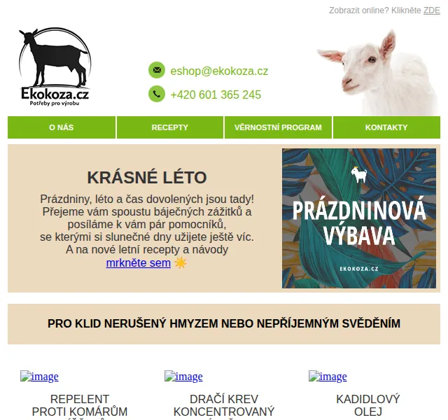 Ekokoza: Letní výbava s repelenty a kosmetikou – červenec 2026 | Nuslet.cz