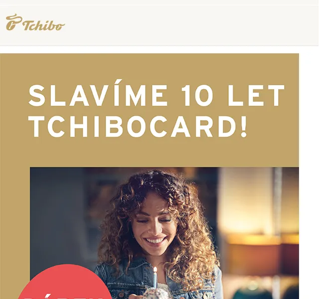 Tchibo: Věrnostní program TchiboCard slaví 10 let – 200 Kč za nákup 799 Kč – červen 2026 | Nuslet.cz