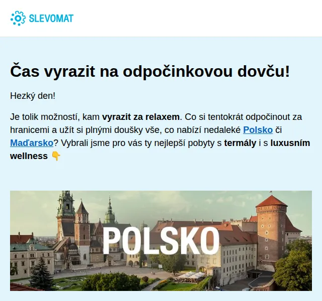 Slevomat: Wellness pobyty Polsko a Maďarsko od 1 449 Kč – červenec 2026 | Nuslet.cz