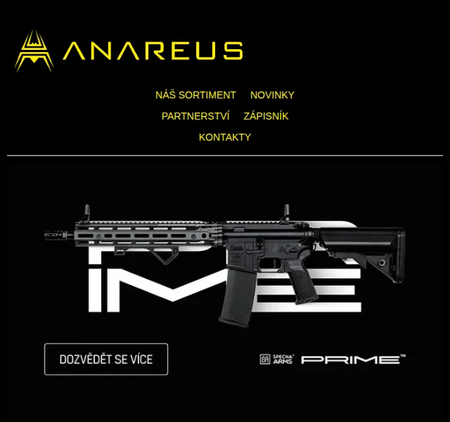 ANAREUS: Nová série pušek Specna Arms PRIME – červenec 2026 | Nuslet.cz