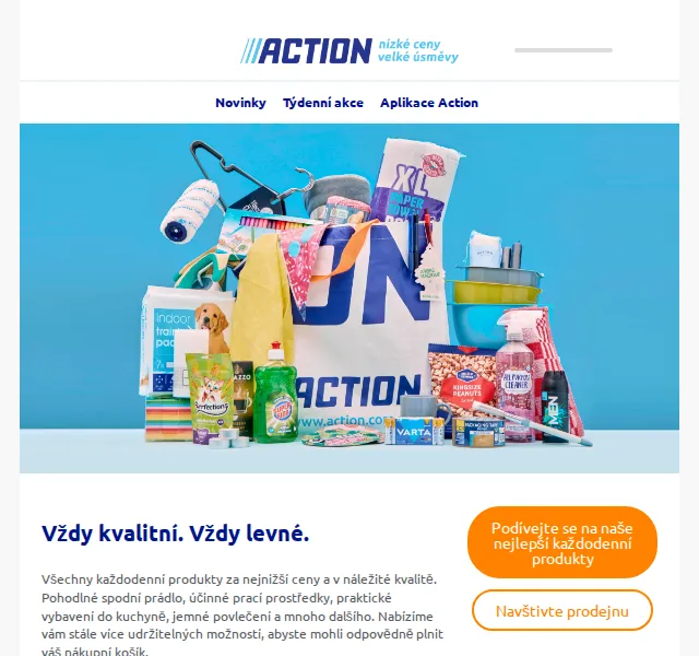 Action: každodenní produkty za nejnižší ceny – červenec 2026 | Nuslet.cz