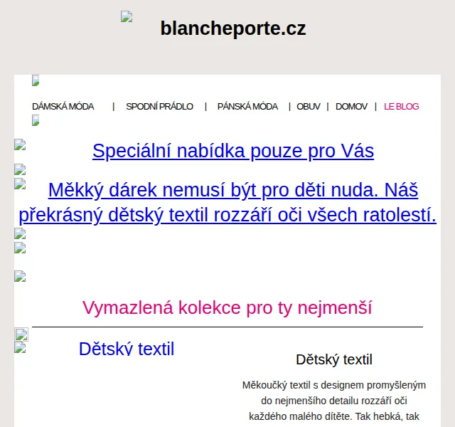 Blancheporte: originální dětský textil od 259 Kč – červen 2026 | Nuslet.cz