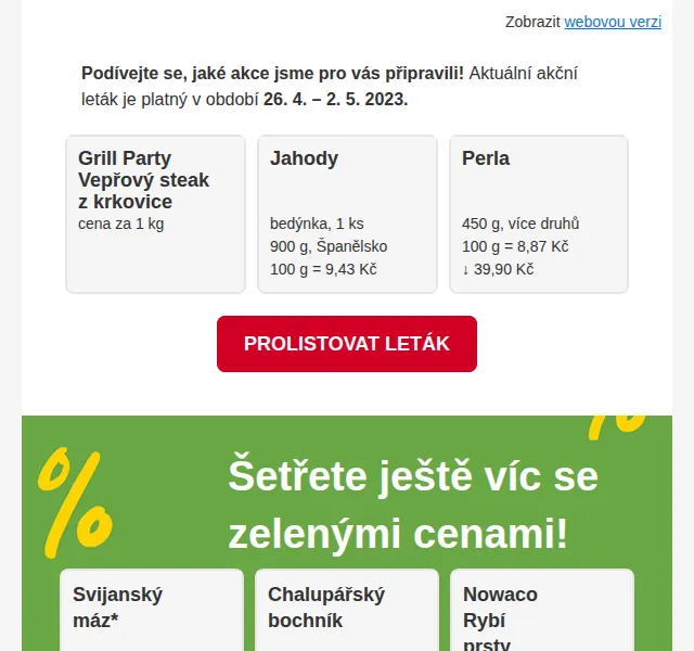 Billa: leták se slevami až 59 % – červen 2026 | Nuslet.cz