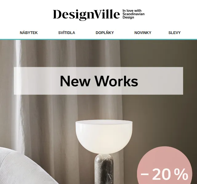 DesignVille: New Works se slevou 20 % – červen 2026 | Nuslet.cz