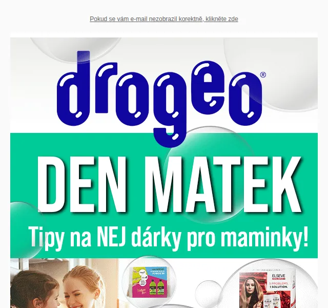 Drogeo: Dárky na Den matek od 12 Kč – červen 2026 | Nuslet.cz
