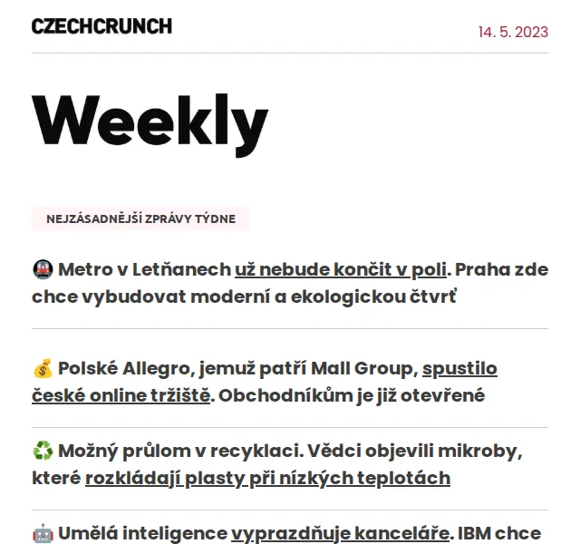 CzechCrunch: Přehled zpráv a článků – červen 2026 | Nuslet.cz