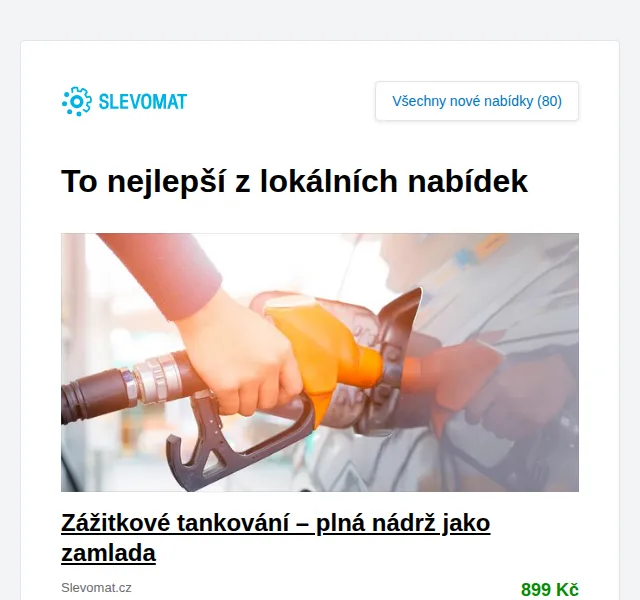 Slevomat: zážitkové tankování a 80 nabídek – červen 2026 | Nuslet.cz