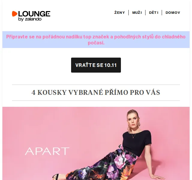 Lounge by Zalando: Apart, Etam a ONLY Tall – listopad 2026 | Nuslet.cz