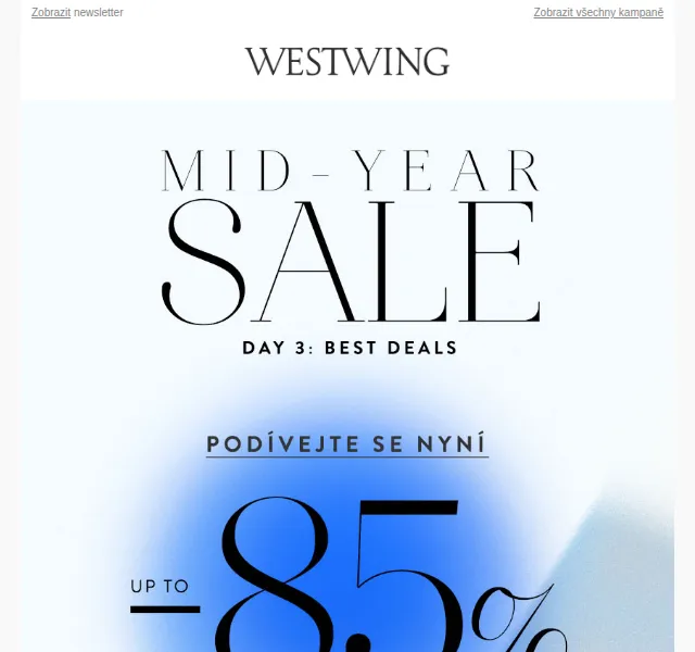 Westwing: Mid-Year Sale – slevy až -85 % na 9000+ doplňků – červen 2026 | Nuslet.cz