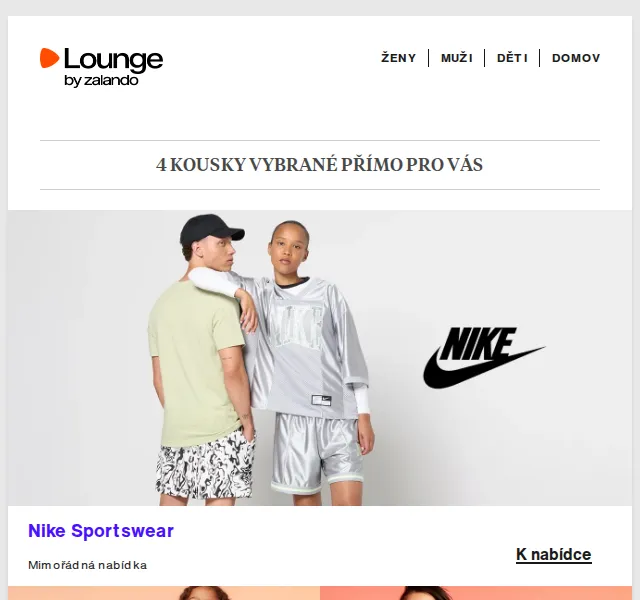 Lounge by Zalando: Nike, Champion, Etam – sleva až 75 % – duben 2026