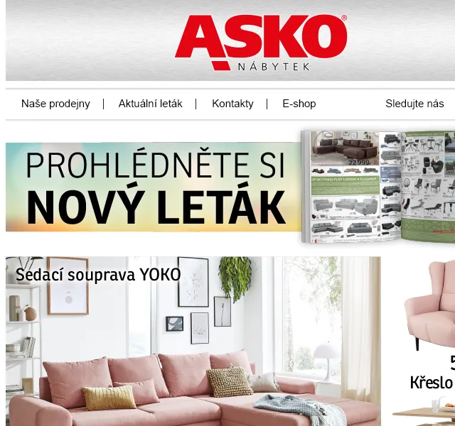 Asko Nábytek: Leták plný inspirace – červen 2026 | Nuslet.cz