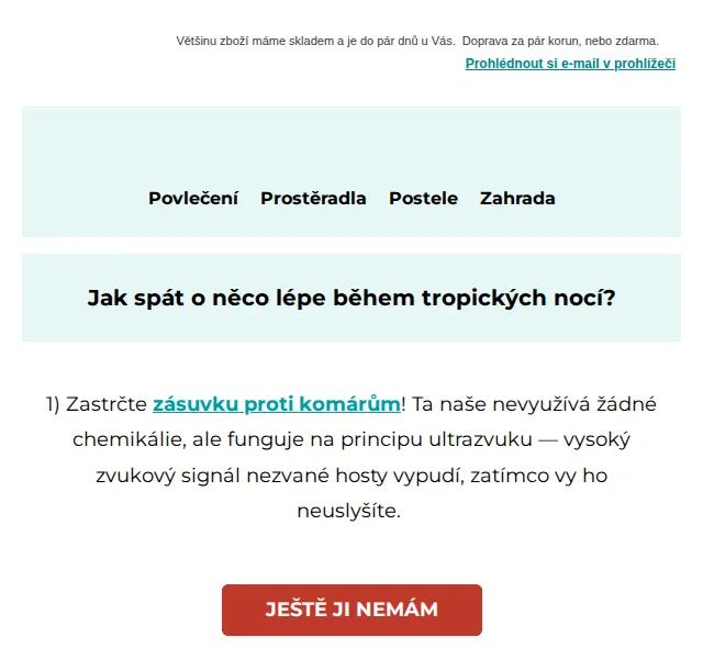 Výprodej povlečení: Tipy pro lepší spánek v létě – červenec 2026 | Nuslet.cz