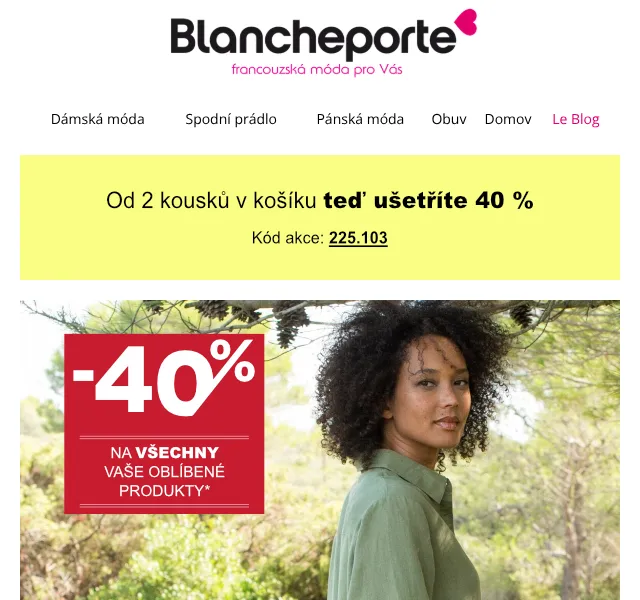 Blancheporte: -40 % na khaki módu – červen 2026 | Nuslet.cz