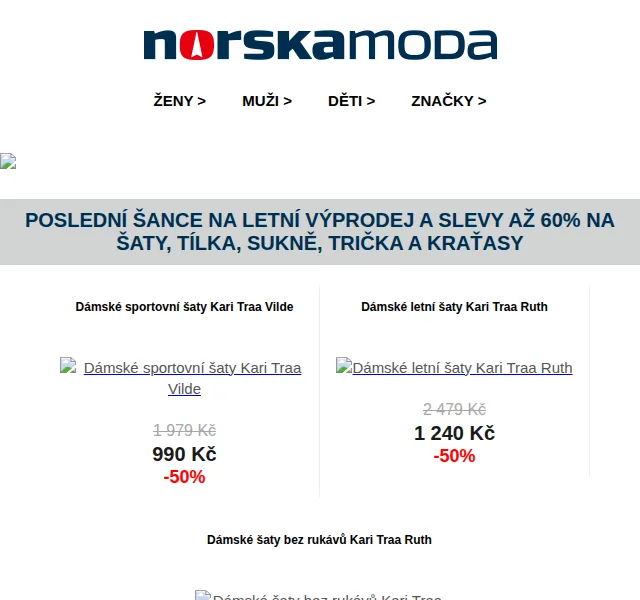 Norskamoda.cz: Letní výprodej Kari Traa až 60% – červenec 2026 | Nuslet.cz