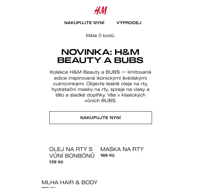 H&M Fashion: Limitovaná edice H&M Beauty BUBS – duben 2026
