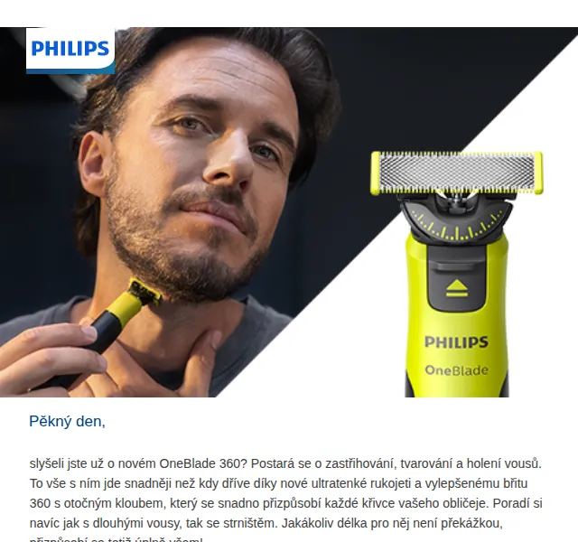 Philips OneBlade 360 – novinka červen 2026 | Nuslet.cz