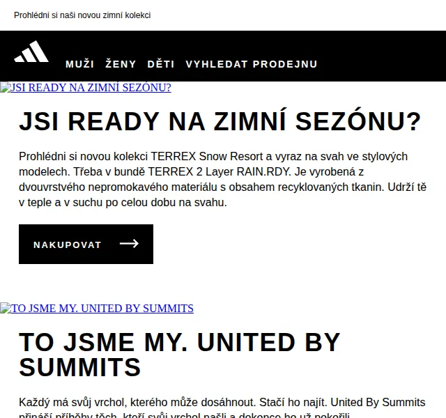 adidas: Kolekce TERREX Snow Resort – červen 2026 | Nuslet.cz