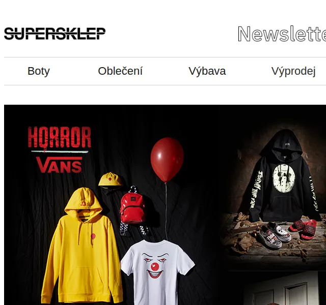 SUPERSKLEP Tým: Vans x Horror kolekce – červen 2026 | Nuslet.cz
