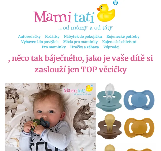 Mamitati.cz: Lullaby Planet dudlíky a pleny – červenec 2026 | Nuslet.cz