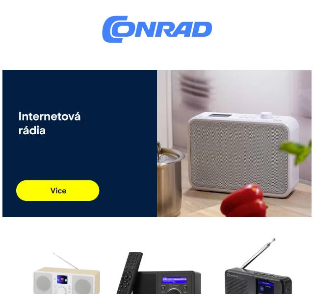 Conrad Electronic: Internetová rádia, meteostanice, LED žárovky – červenec 2026 | Nuslet.cz