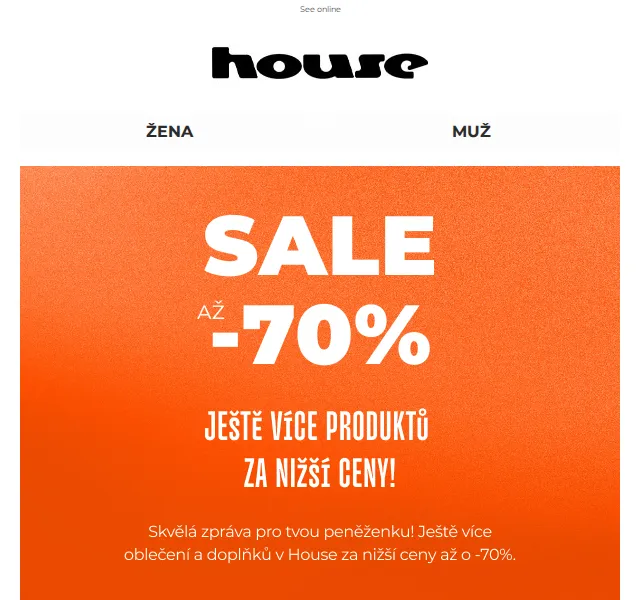 HOUSE: Více produktů až -70 % – červen 2026 | Nuslet.cz