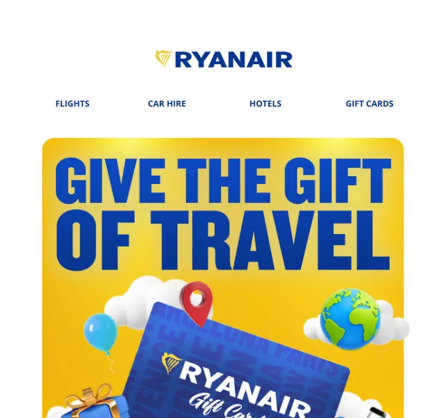 Ryanair: Dárkové karty na letenky – květen 2026 | Nuslet.cz