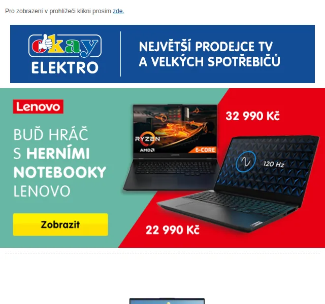 OKAY: Herní notebooky Lenovo až 22 155 Kč – červen 2026 | Nuslet.cz
