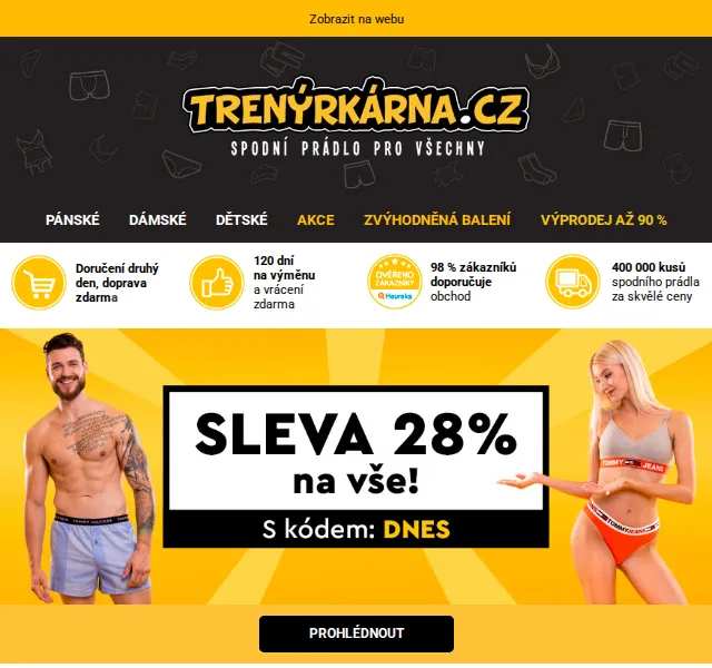 Lukáš z Trenýrkárna.cz: Sleva až 61 % na spodní prádlo – červenec 2026 | Nuslet.cz