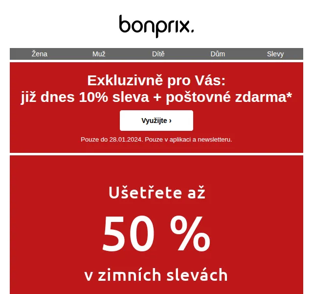 bonprix: 10% sleva a poštovné zdarma – červenec 2026 | Nuslet.cz